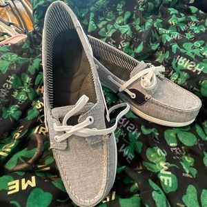 Light grey boat shoes